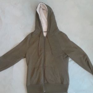 army green fluffy jacket